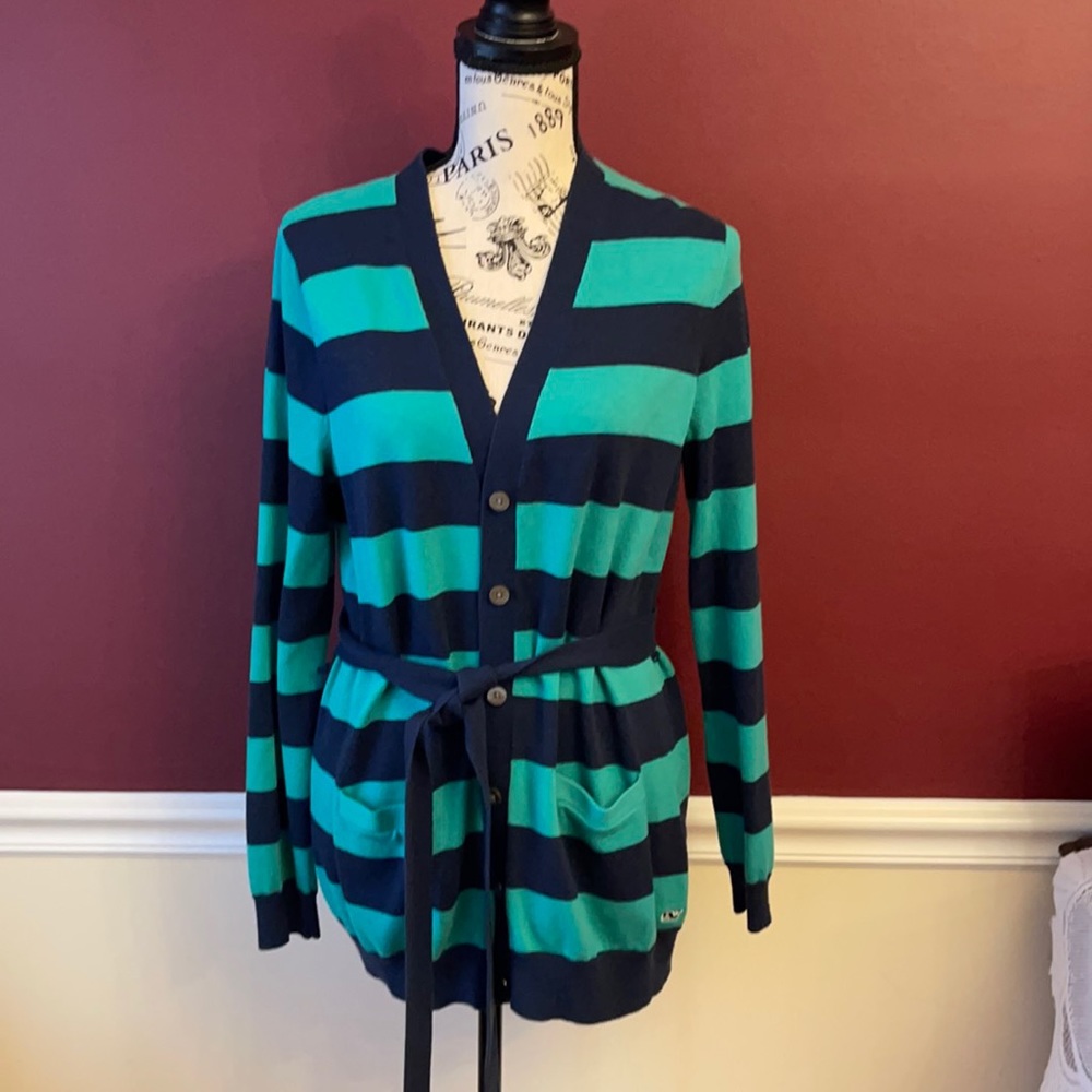 Vineyard Vines Striped Cardigan Sweater Medium
